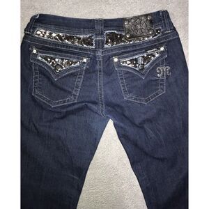 Miss Me JE5731E2R Easy Boot Denim Jeans Womens Size 28 Blue‎ Embellished